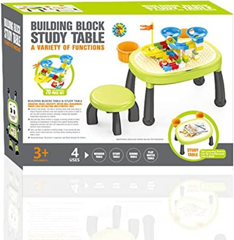 Lovely Baby - Kids Multi-Functional Educational Block Table With Chair