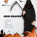 Mad Costumes – Boys Grim Reaper Kids Halloween Costume – Black