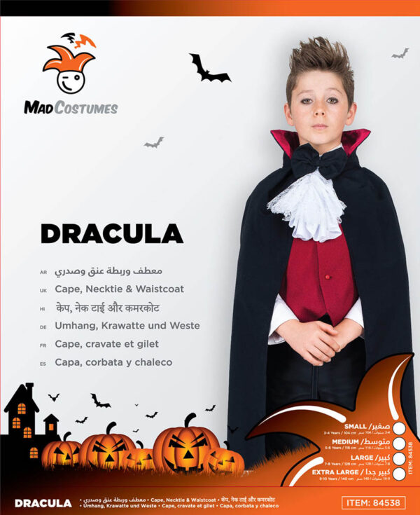 Mad Costumes – Dracula Kids Halloween Costume – Black