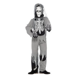 Mad Costumes – Ghostly Skeleton Kids Halloween Costume – Grey