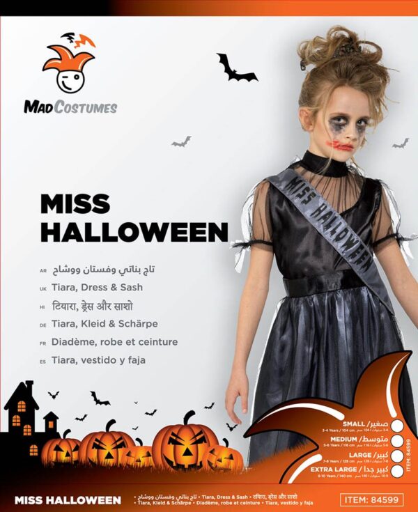 Mad Costumes – Miss Halloween Kids Halloween Costume – Black