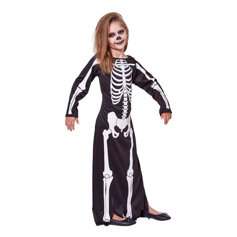 Mad Costumes - Skeleton Dress Kids Halloween Costume - Black