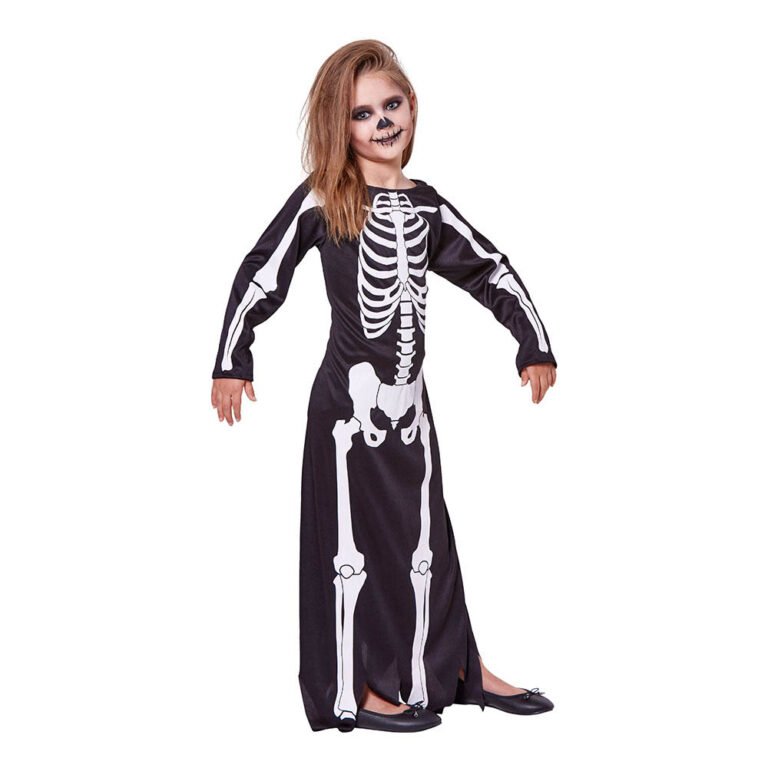 Mad Costumes - Skeleton Dress Kids Halloween Costume - Black