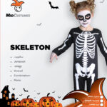Mad Costumes – Skeleton Kids Halloween Costume – Black