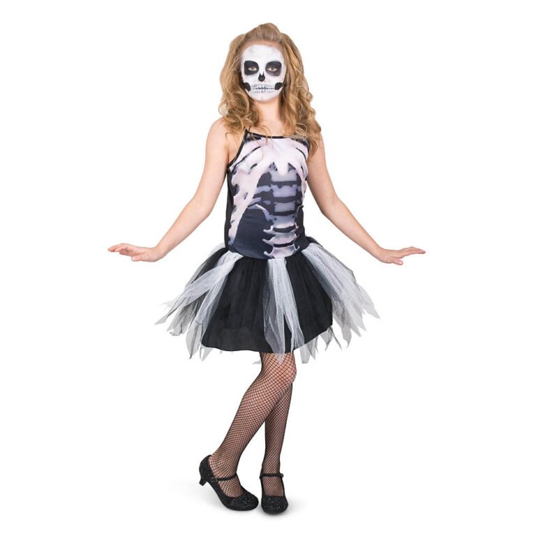 Mad Costumes - Skeleton Tutu Dress Kids Halloween Costume - Black