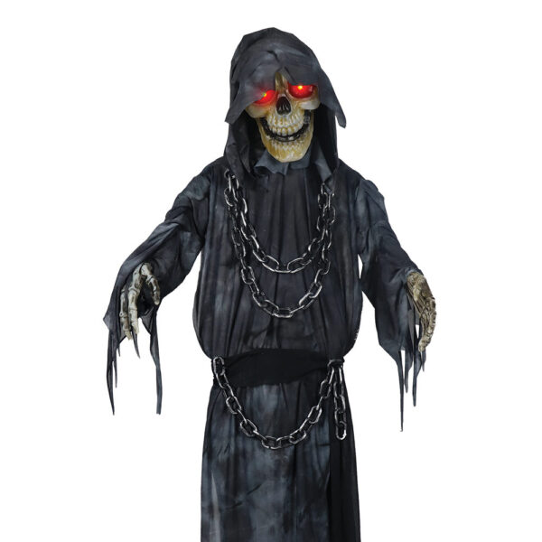 Mad Toys – Halloween Decoration – Animated Standing Reaper with Chain – 5ft 7in