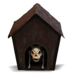 Mad Toys – Spooky Barking Skeleton Dog Inside Doghouse – Halloween Decoration