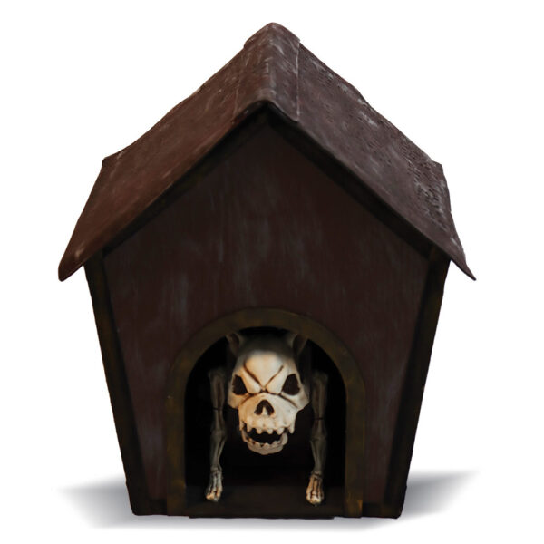 Mad Toys – Spooky Barking Skeleton Dog Inside Doghouse – Halloween Decoration
