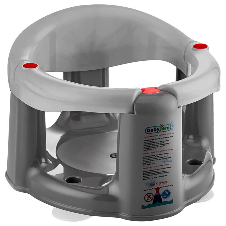 Babyjem - Anti-Slip Baby Bath & Feeding Seat - Grey 6 Months+