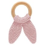 Babyjem – Amigurumi Wooden Ring Teether – Pink
