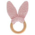 Babyjem – Amigurumi Wooden Ring Teether – Pink