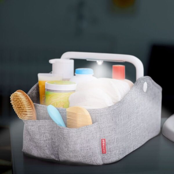SkipHop – Light Up Diaper Caddy – Grey