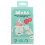 Beaba – 2-in-1 Learning Cup/ Feeding Bottle – Old Pink