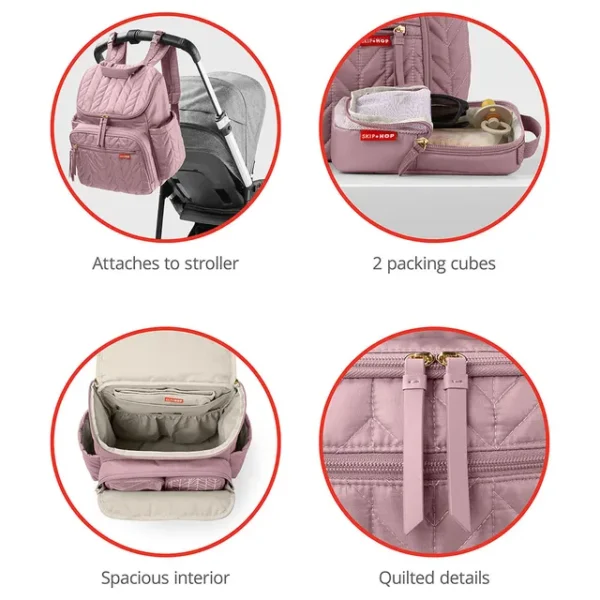 Skip Hop – Forma Diaper Backpack – Mauve Mist
