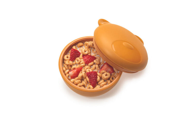 Melii - Silicone Bowl With Lid 350 Ml Brown Bear