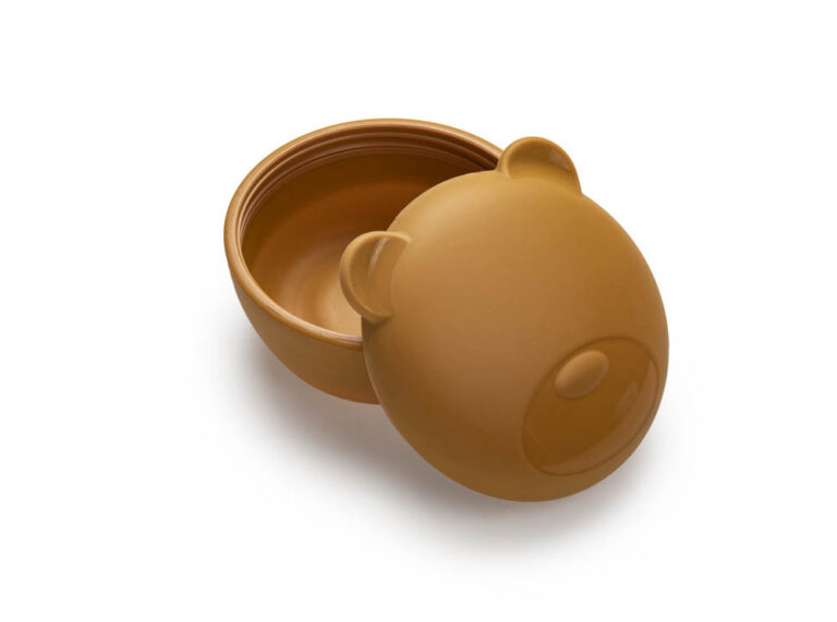 Melii - Silicone Bowl With Lid 350 Ml Brown Bear