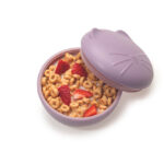 Melii – Silicone Bowl With Lid 350 Ml Purple Cat
