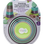 Melii – Stacking & Nesting Containers With Silicone Lids – 6 Containers