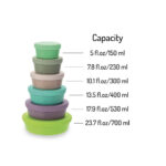 Melii – Stacking & Nesting Containers With Silicone Lids – 6 Containers