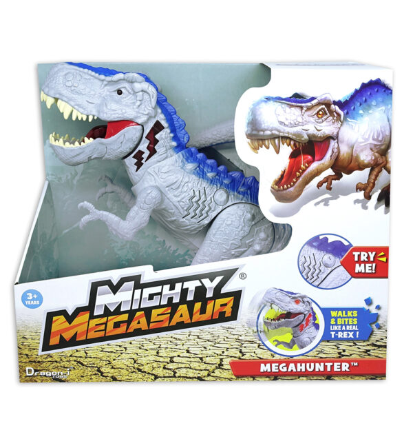 Mighty Megasaur – Battery Operated Walking Dinosaur Megahunter Toy – 2 Assorted