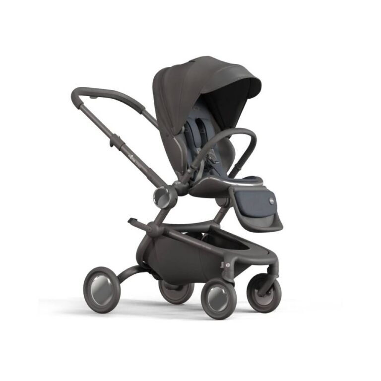 Mima Creo Stroller - black| Eco-Conscious, Puncture-Proof Wheels, Adjustable Footrest, UPF 50+ Canopy, Compact Fold, Luxury Design