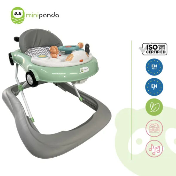 Mini Panda Auto Pingu Baby walker 6m-18m, Cool Green