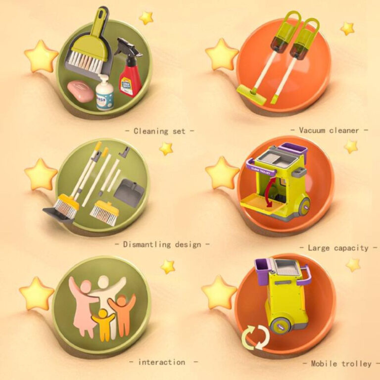 Mini Panda Cleaning cart kit set 3+ Birthday gift