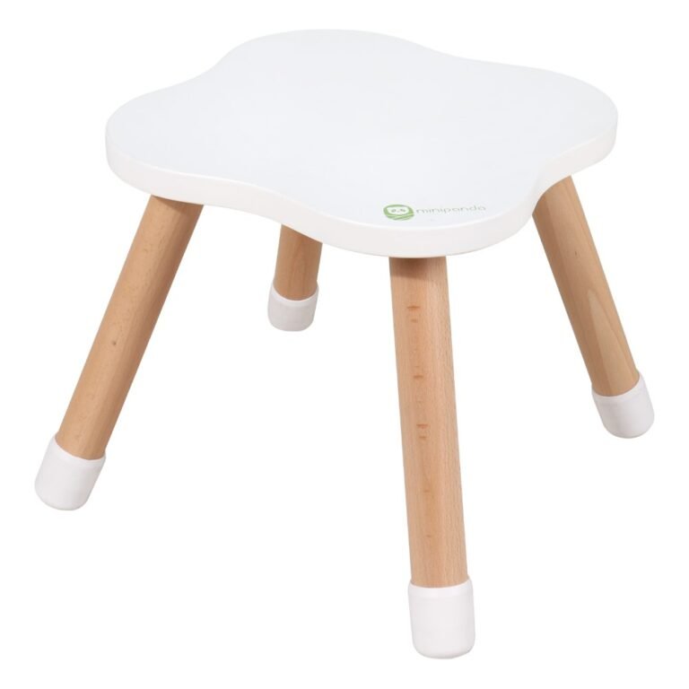 Mini Panda - Clovercharm Wooden Table & Chair Pure Ivory