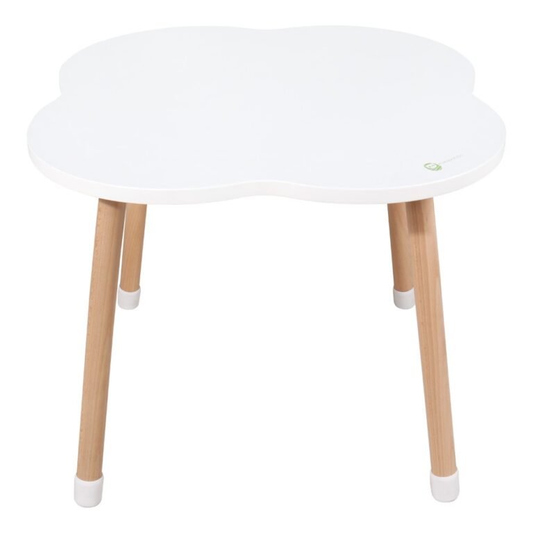 Mini Panda - Clovercharm Wooden Table & Chair Pure Ivory