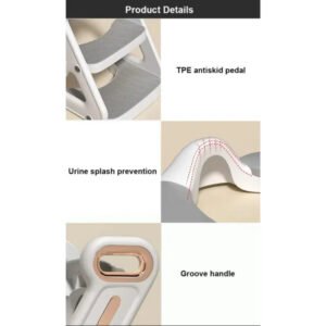 Mini Panda - Little Tots Potty Training Toilet Seat With Ladder Snow White
