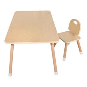 Mini Panda - Timbertrove Kids Study Table & Chair Set Earth Essence