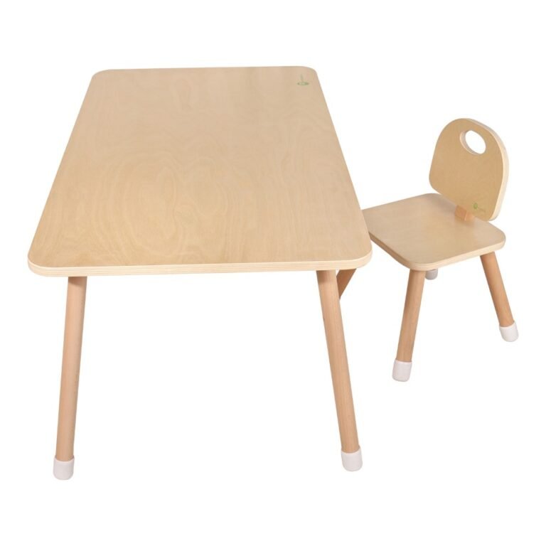 Mini Panda - Timbertrove Kids Study Table & Chair Set Earth Essence