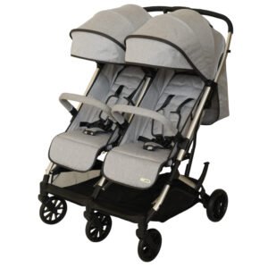 Mini Panda Zealea Twin Double Stroller 0m-3y, Light Grey