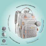 Moon – Kary Me Diaper Bag Backpack – Light Grey