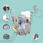 Moon – Kary Me Diaper Bag Backpack – Light Grey