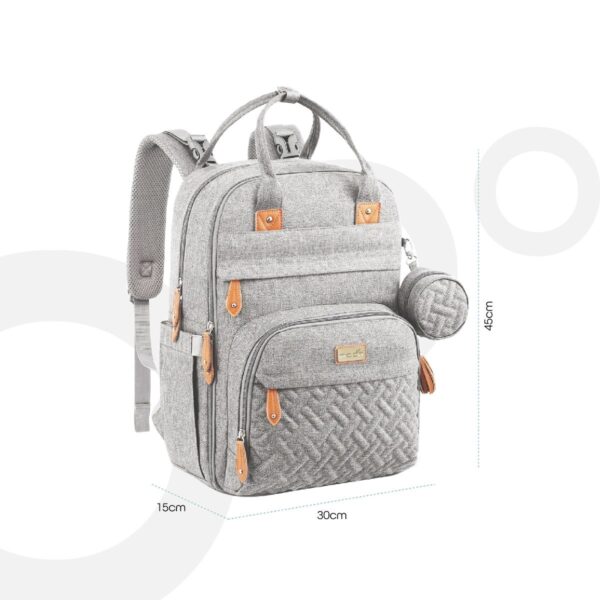 Moon – Kary Me Diaper Bag Backpack – Light Grey