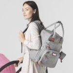 Moon – Kary Me Diaper Bag Backpack – Light Grey