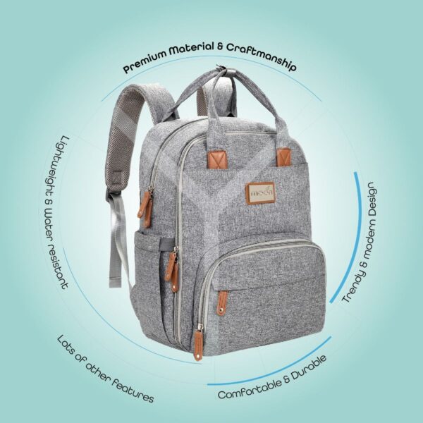 Moon – Kary Me Diaper Bag Backpack – Grey