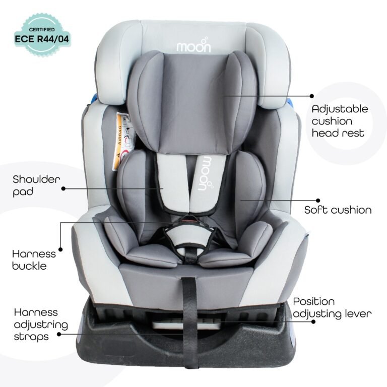 Moon - Sumo Baby/Infant Car seat suitable from Birth to 6 Years-(Group (0,1,2) (0-25 Kg)-Light Grey