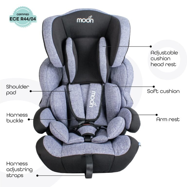 Moon Tolo - Baby/Kids Car seat suitable from 9 months to 11 years (Group-1,2,3) Up to 36 Kg -Violet Black