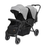 Moon – Dois Foldable Twin Stroller – Grey