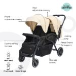 Moon – Dois Foldable Twin Stroller – Beige
