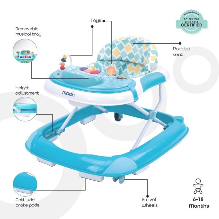 Moon - Pace Baby/Child Walker With Music & Toys - Blue- 6m