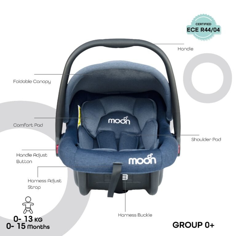 Moon-Bibo Baby Carrier/Car Seat From 0 month+, Upto 13 kg.- Blue