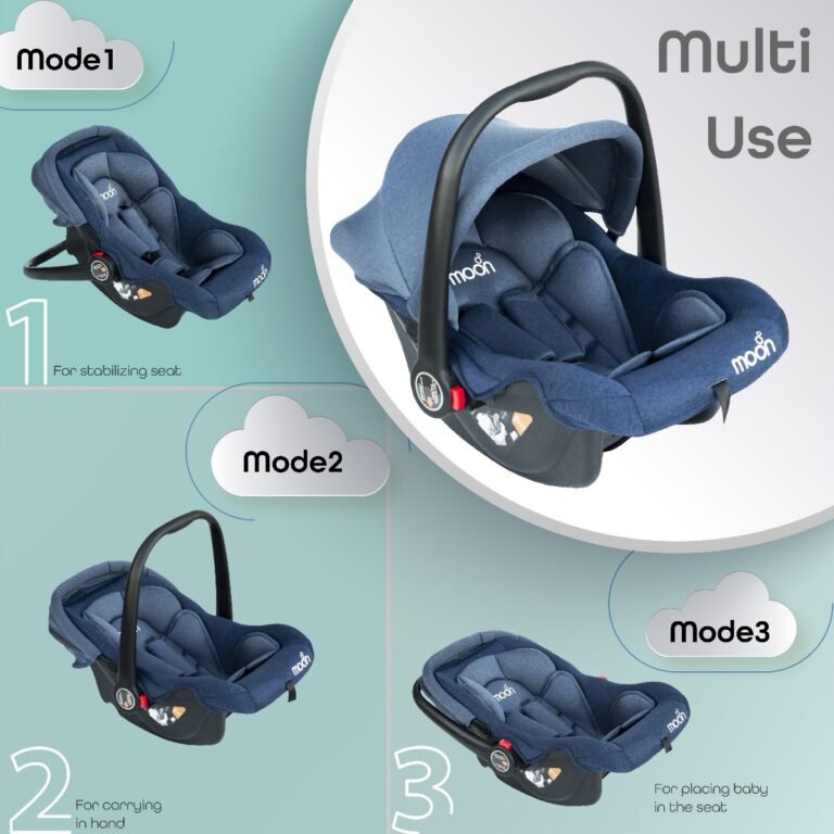 Moon-Bibo Baby Carrier/Car Seat From 0 month+, Upto 13 kg.- Blue