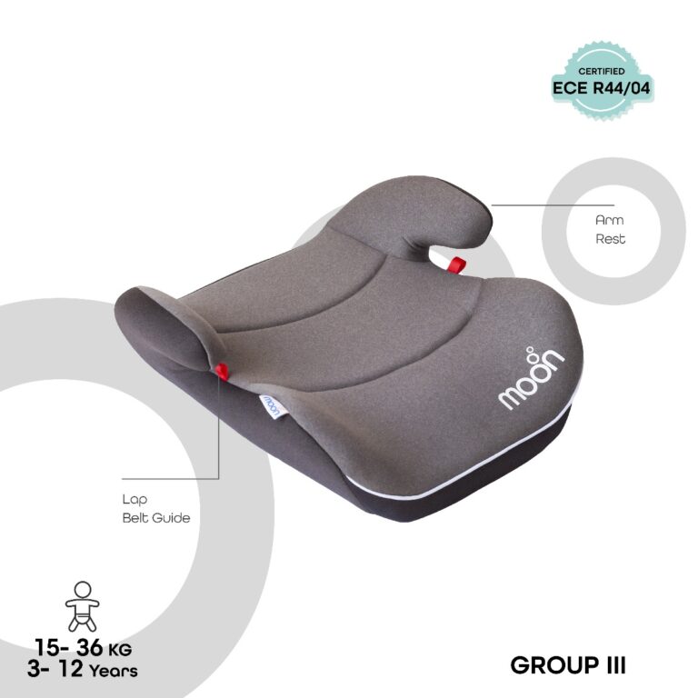 Moon - Kido Baby Booster Car Seat. Group 2/3 (15-36 kg)- Brown