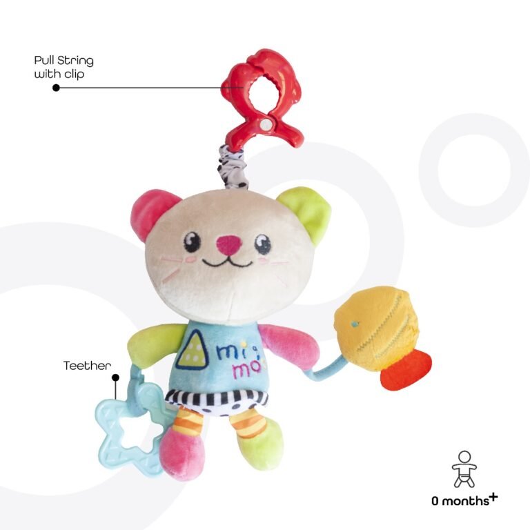 MOON - Pull String Musical Toy For Stroller & Car Seats Kitty