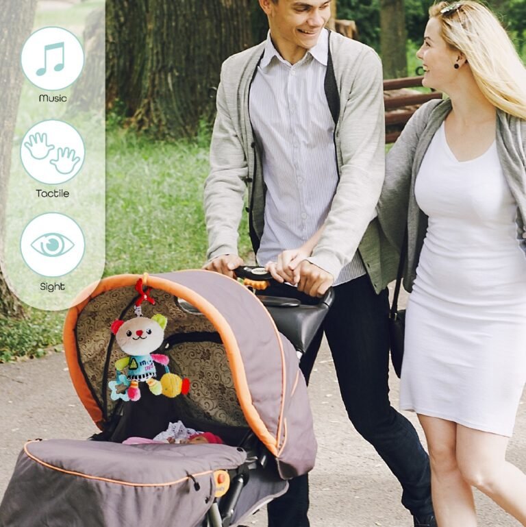 MOON - Pull String Musical Toy For Stroller & Car Seats Kitty