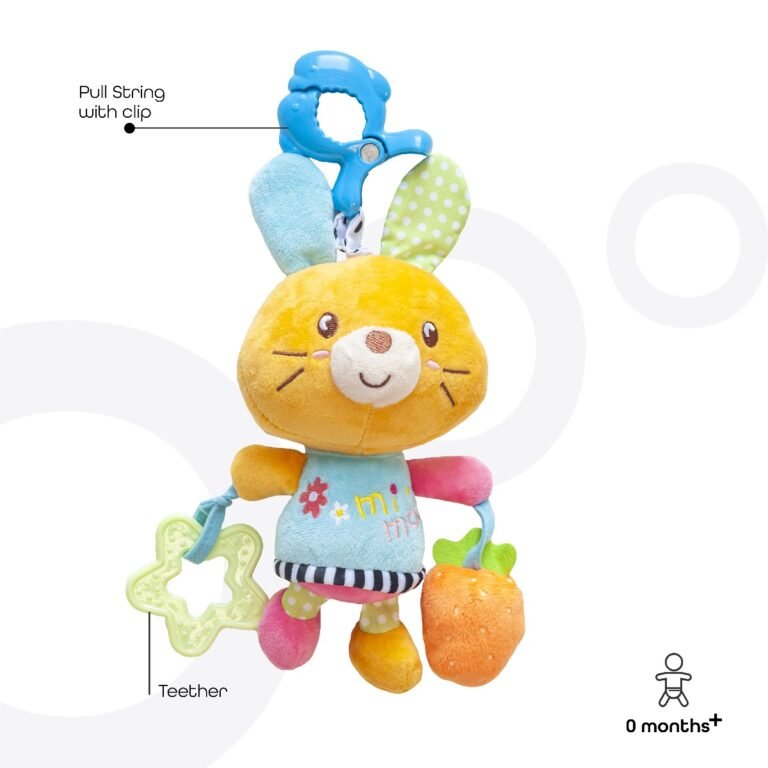 MOON - Pull String Musical Toy For Stroller & Car Seats Rabbit