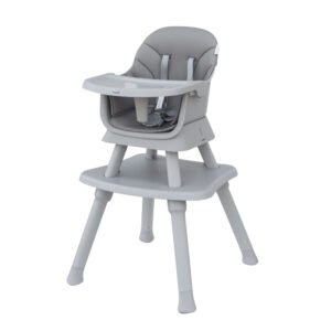 Moon – 6-in-1 High Chair With Safety Harness and Belt – Grey